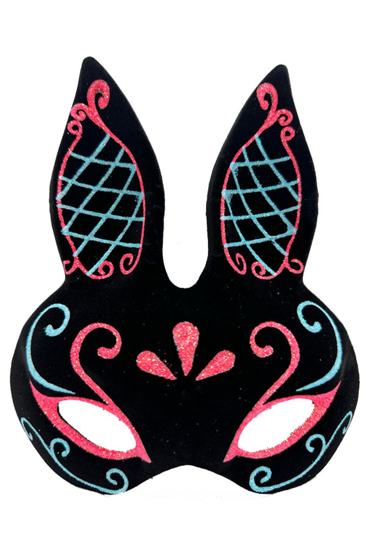 Ok Aksesuar Siyah Renk Mavi Kirmizi Simli Siyah Süet Kaplama Tavşan Maskesi 1 Ok Aksesuar Siyah Renk Mavi Kirmizi Simli Siyah Süet Kaplama Tavşan Maskesi 1