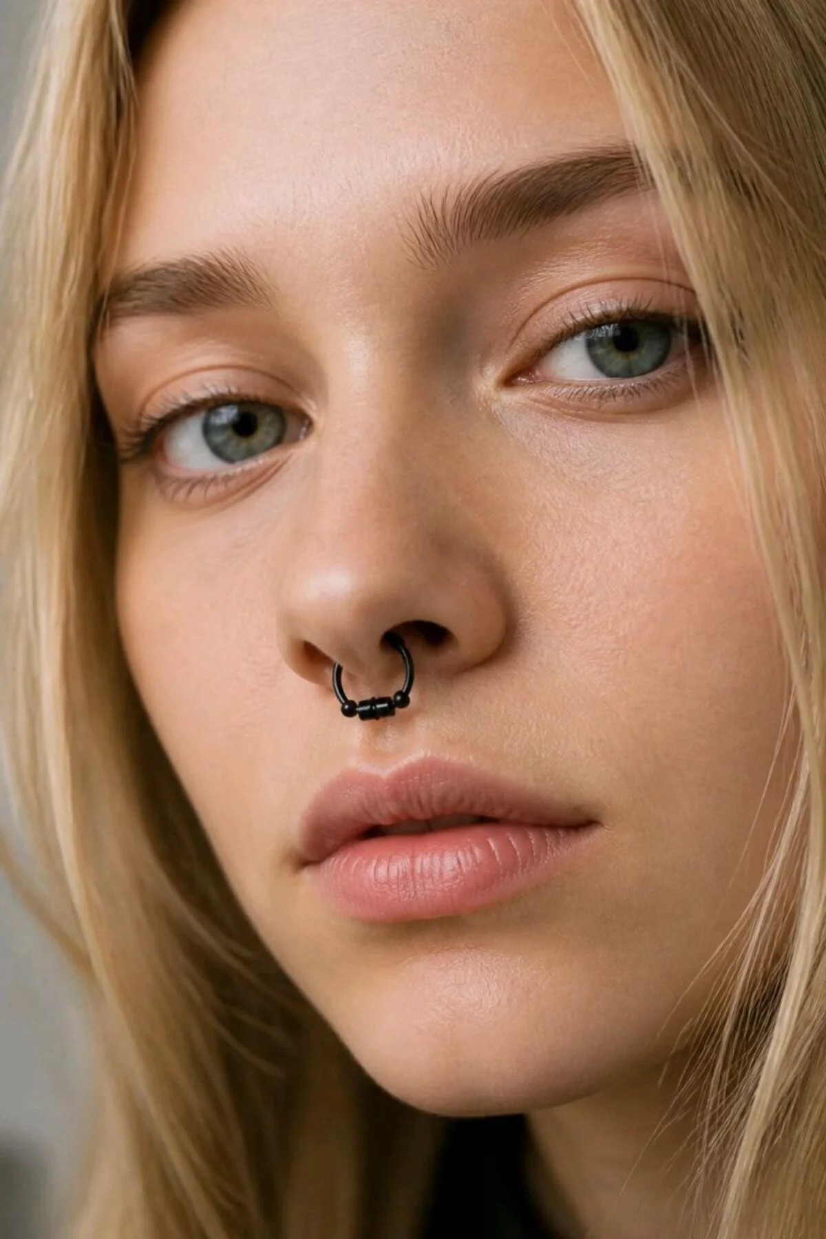 Siyah Renk Mıknatıslı Burun Piercıng Siyah Renk Mıknatıslı Burun Piercıng