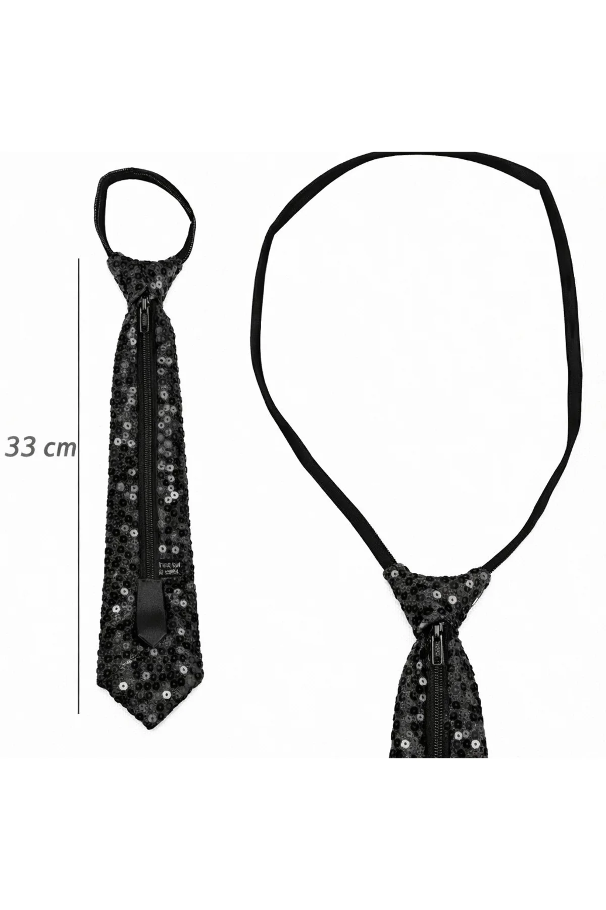 Siyah Renk Pul Payetli Işıltılı Parti Kratı 33 cm Siyah Renk Pul Payetli Işıltılı Parti Kratı 33 cm