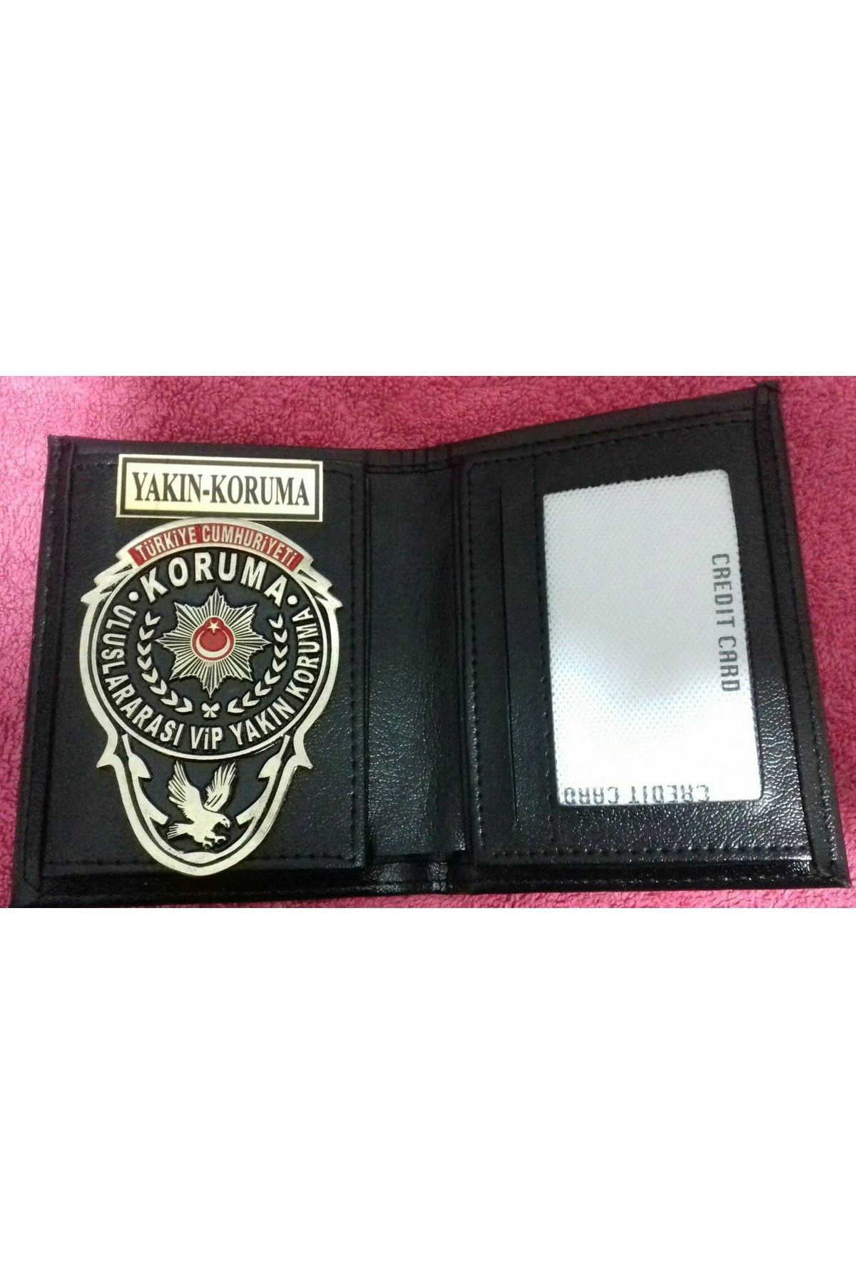 Aldatmaz Askeri Malzeme Siyah Renk Rozet.Yakin Koruma Rozetli Cüzdani Satinal.Sivile Sati