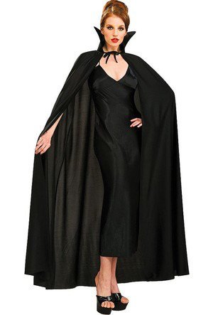 Siyah Renk Yakalı Halloween Pelerini 120 cm Siyah Renk Yakalı Halloween Pelerini 120 cm