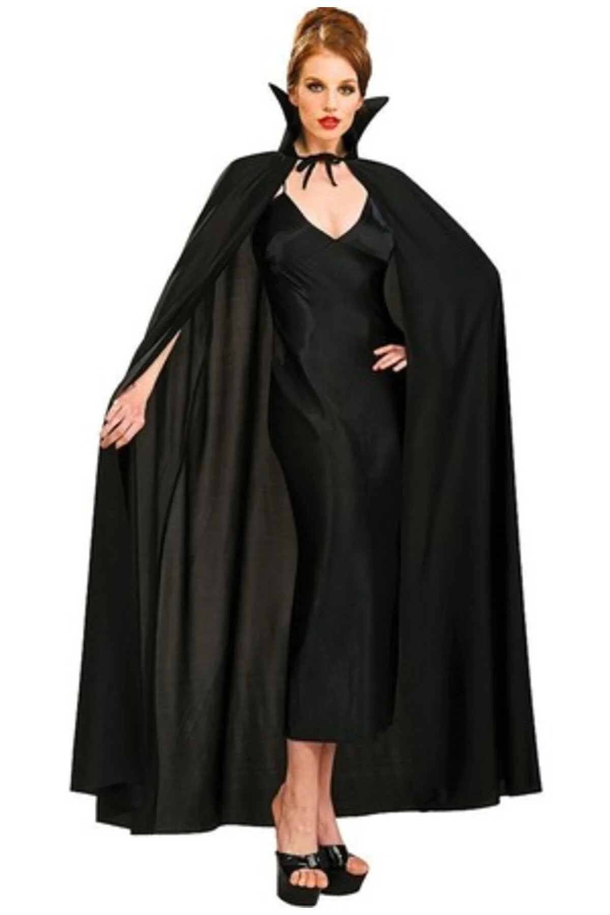 Siyah Renk Yakalı Halloween Pelerini 120 cm  GO50609262720