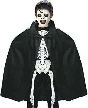 Siyah Renk Yakalı Halloween Pelerini 90 cm Siyah Renk Yakalı Halloween Pelerini 90 cm