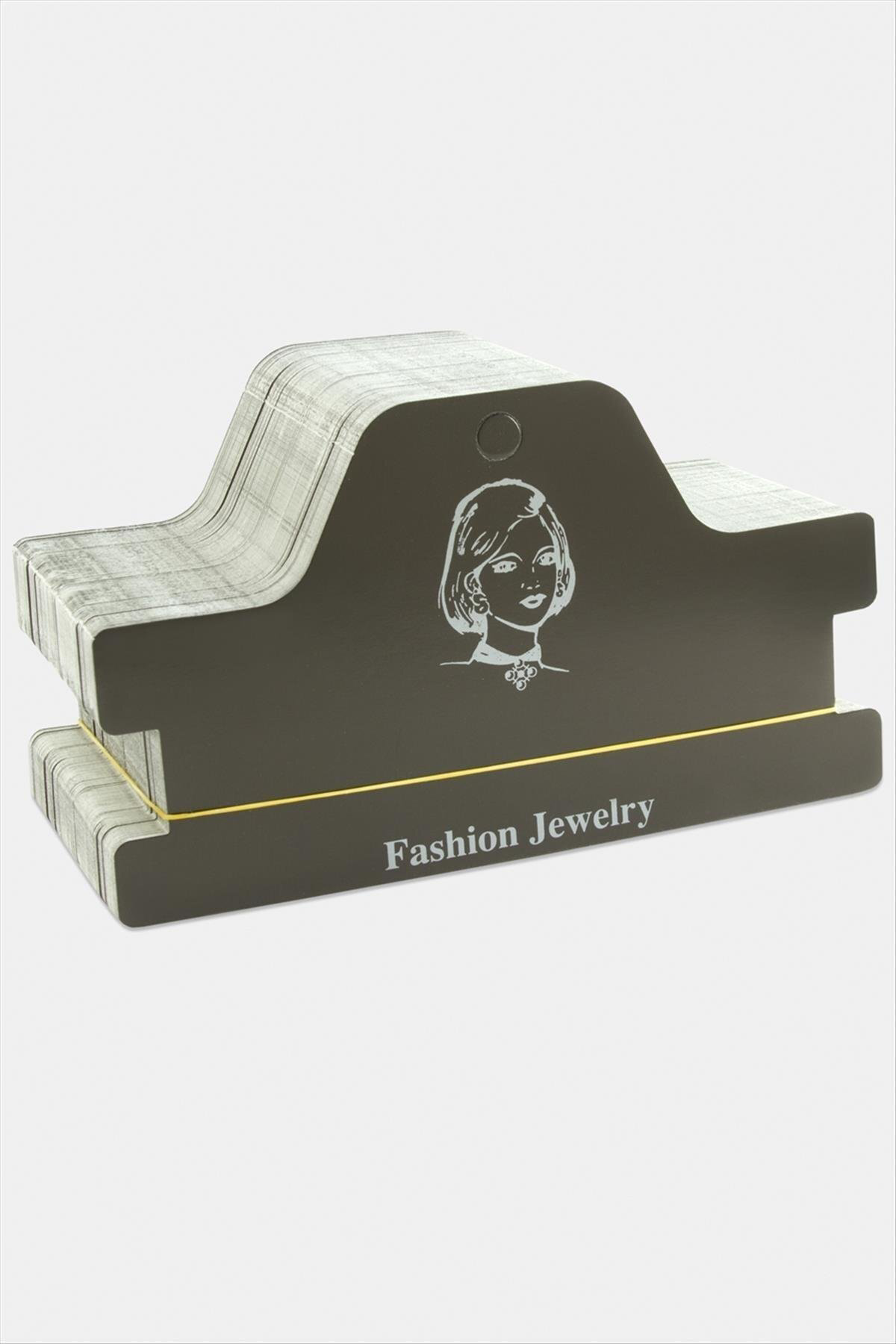 Siyah Renkli Tasma Kolye Ve Saç Bandı Kartı