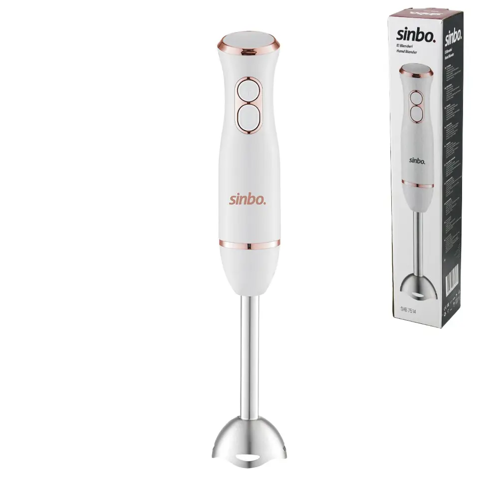 SİYAH - ROSE GOLD ÇUBUK EL BLENDER ÇELİK UÇLU DC MOTOR - 400W SHB