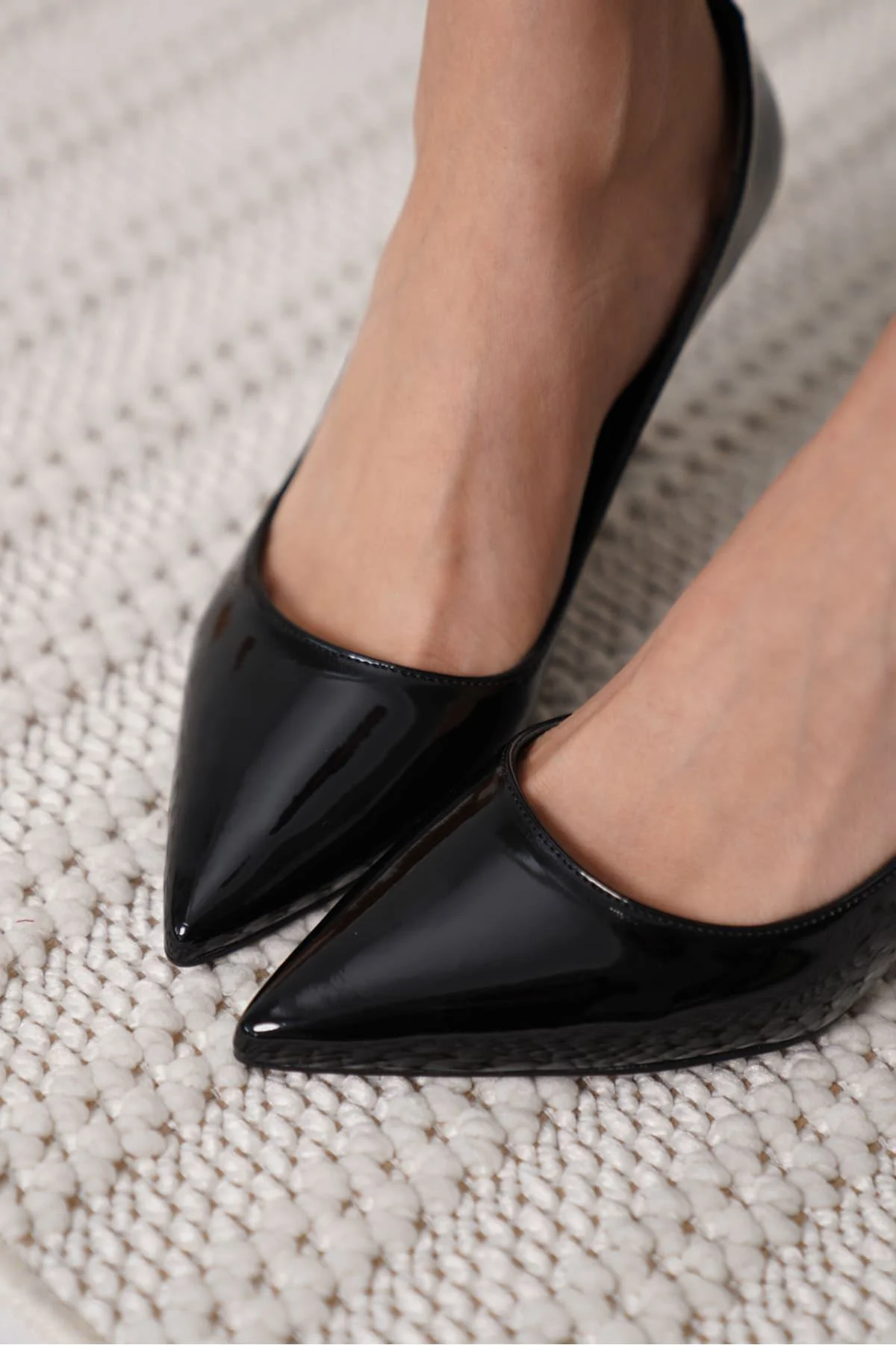 Siyah Rugan Kadın Stiletto TR18MS01A