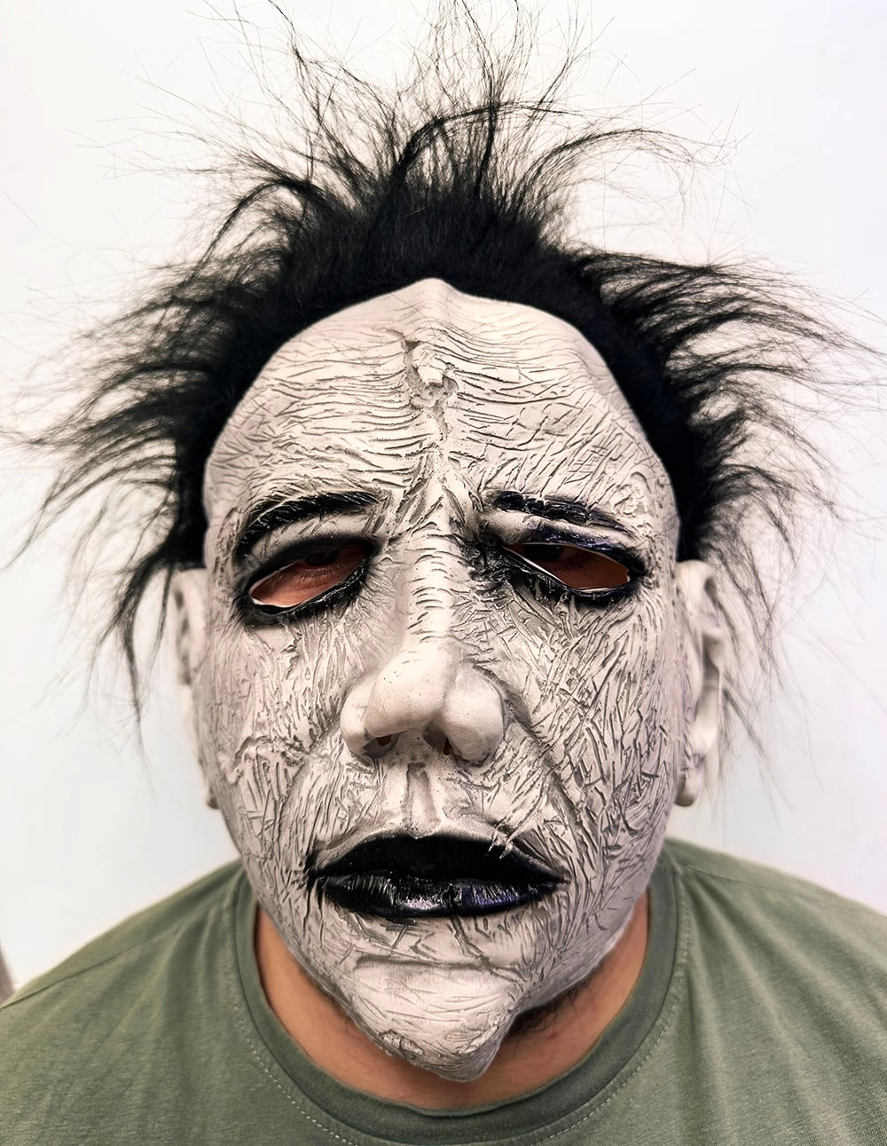 Siyah Saçlı Michael Myers Lateks Yüze Tam Yapışan Et Maske Korku Siyah Saçlı Michael Myers Lateks Yüze Tam Yapışan Et Maske Korku