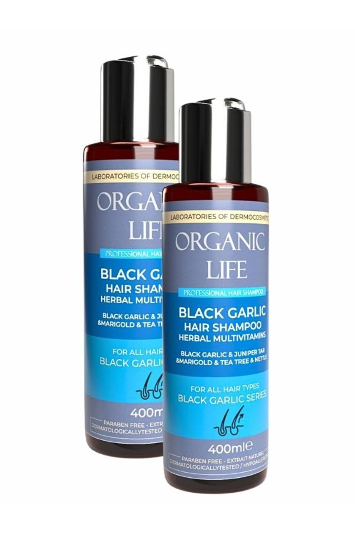 Siyah Sarımsak Şampuanı 2 ADET Black Garlic Hair Shampoo 400 ML