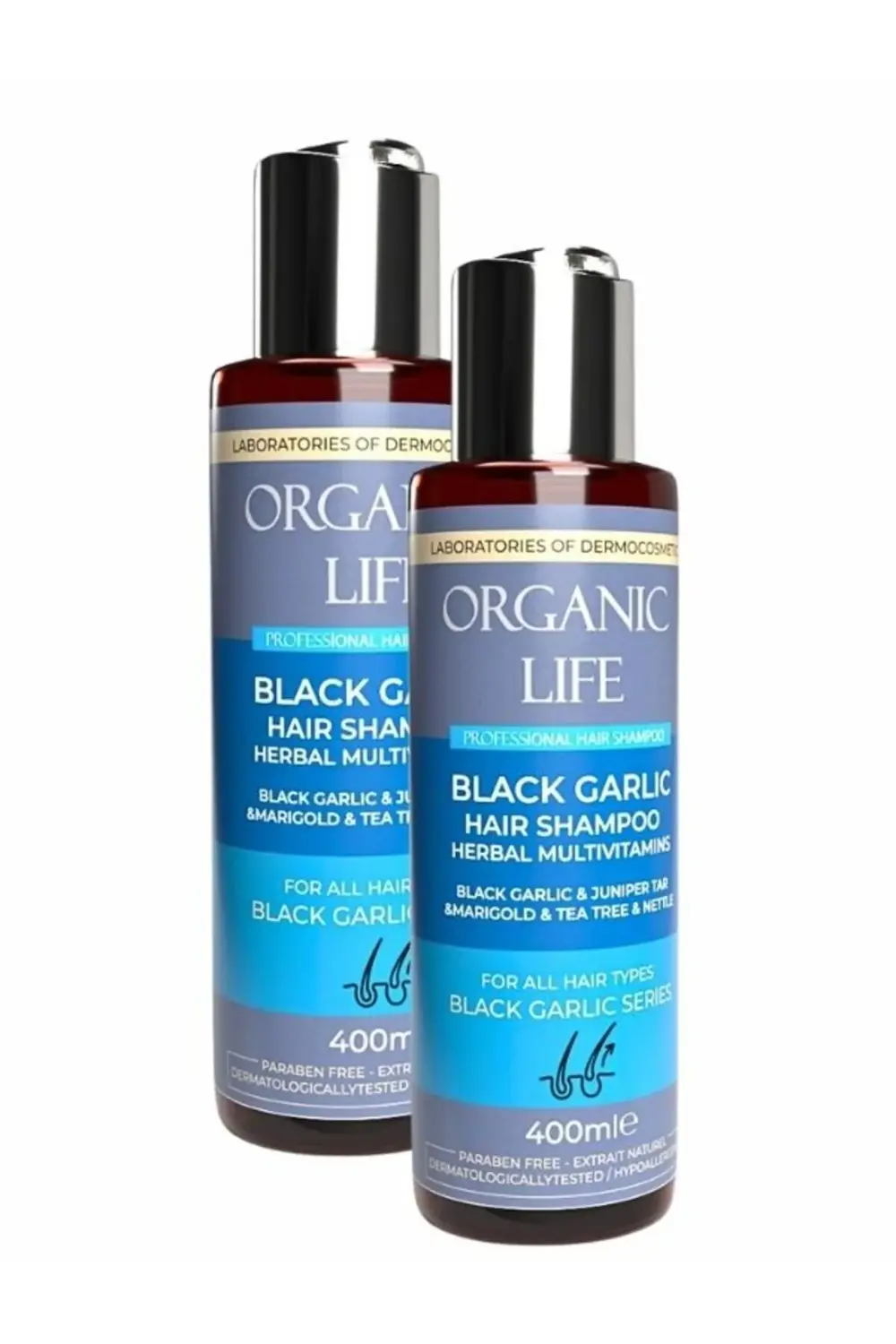 Siyah Sarımsak Şampuanı 2 ADET Black Garlic Hair Shampoo 400 ML