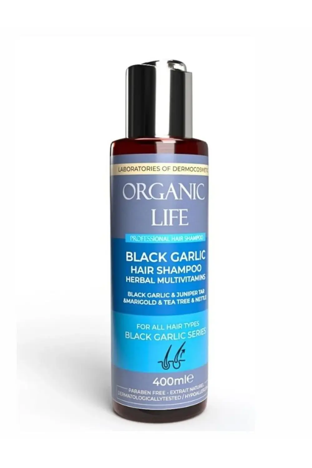 Siyah Sarımsak Şampuanı Black Garlic Hair Shampoo 400 ML Paraben