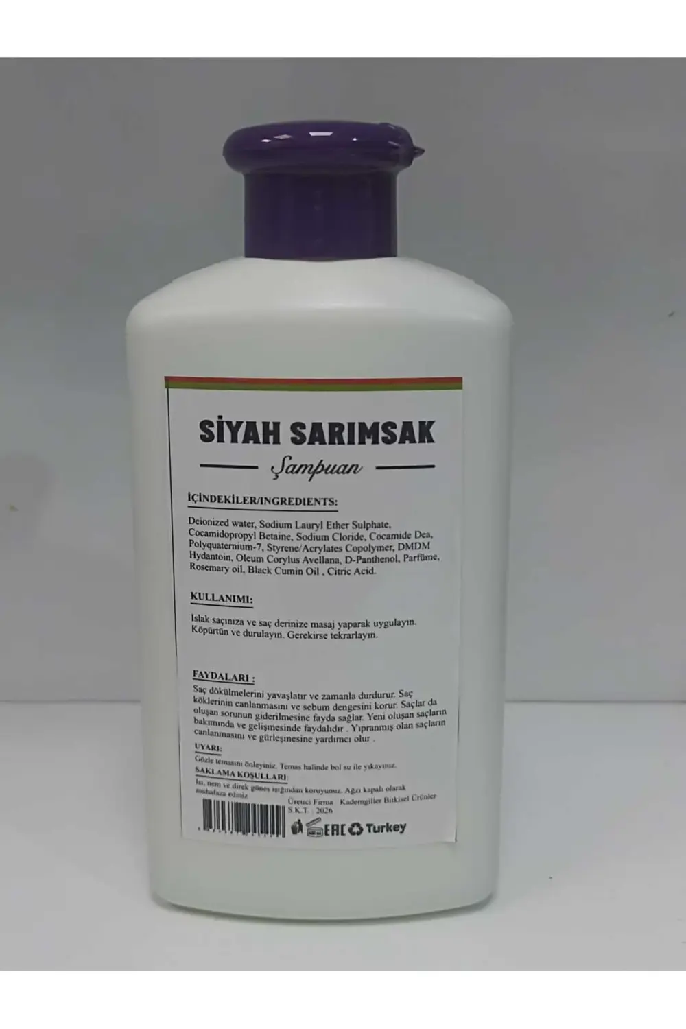 SİYAH SARIMSAK ŞAMPUANI