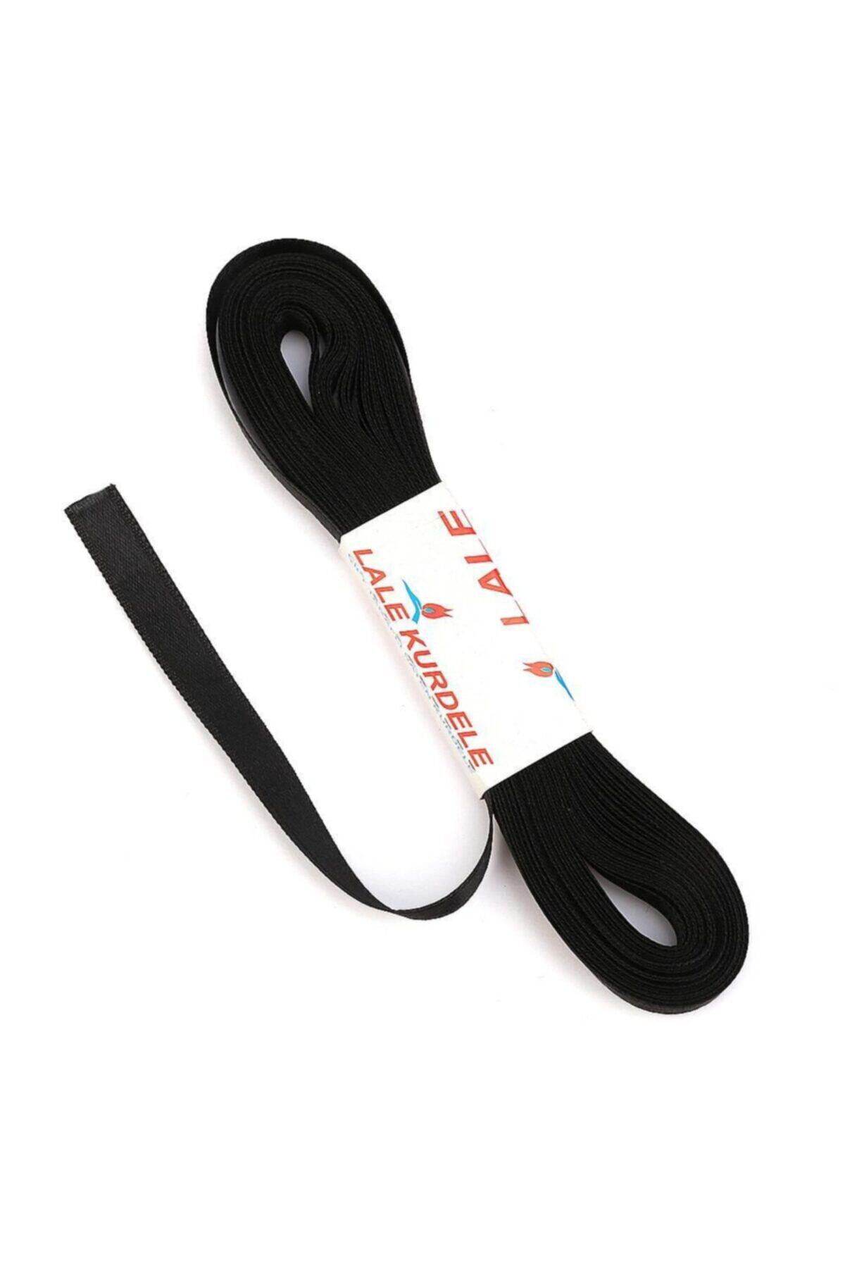 Tuhafiyecimiz Siyah Saten Kurdele Çift Taraflı 1Cm Eninde 10Mt Top