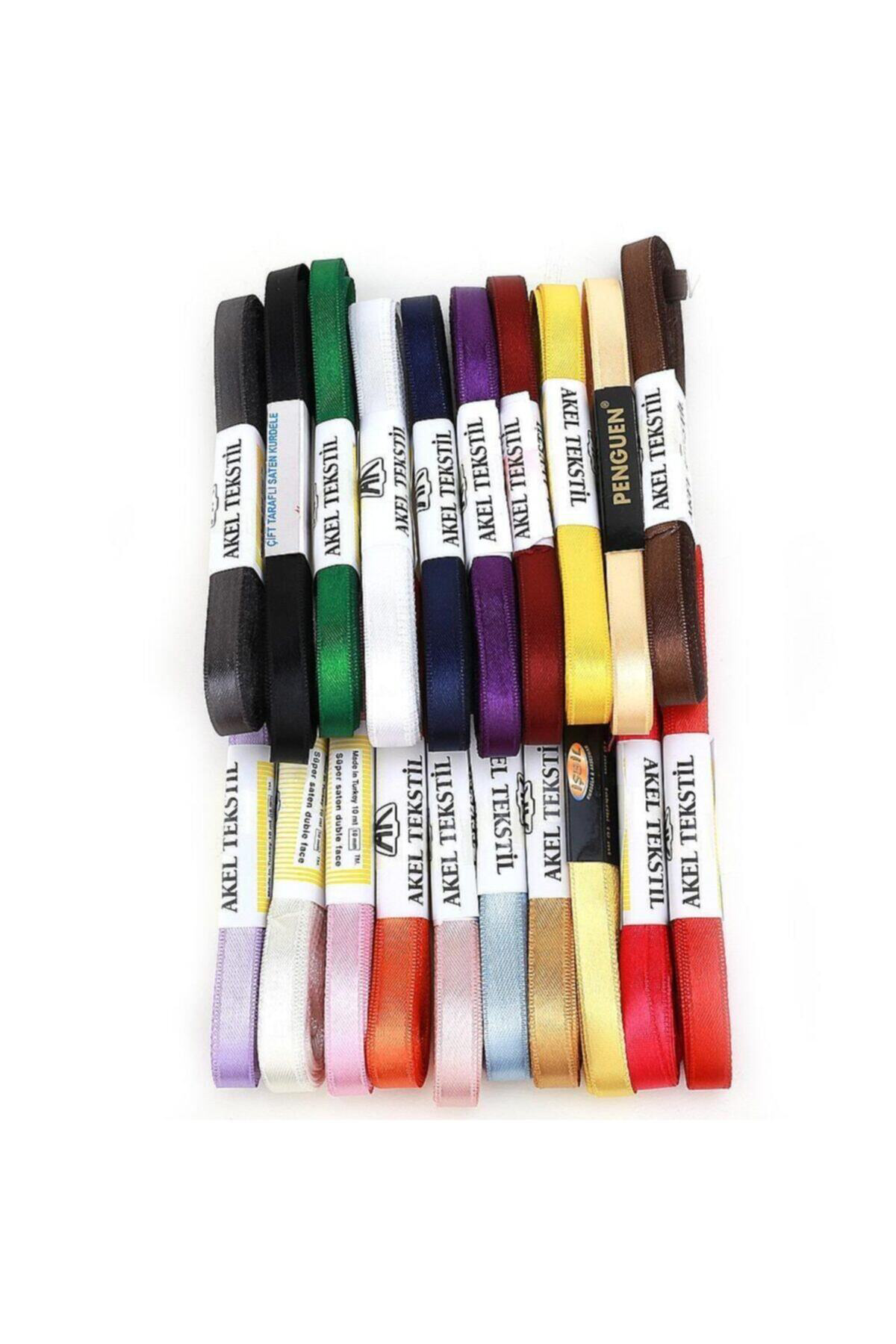 Tuhafiyecimiz Siyah Saten Kurdele Çift Taraflı 1Cm Eninde 10Mt Top