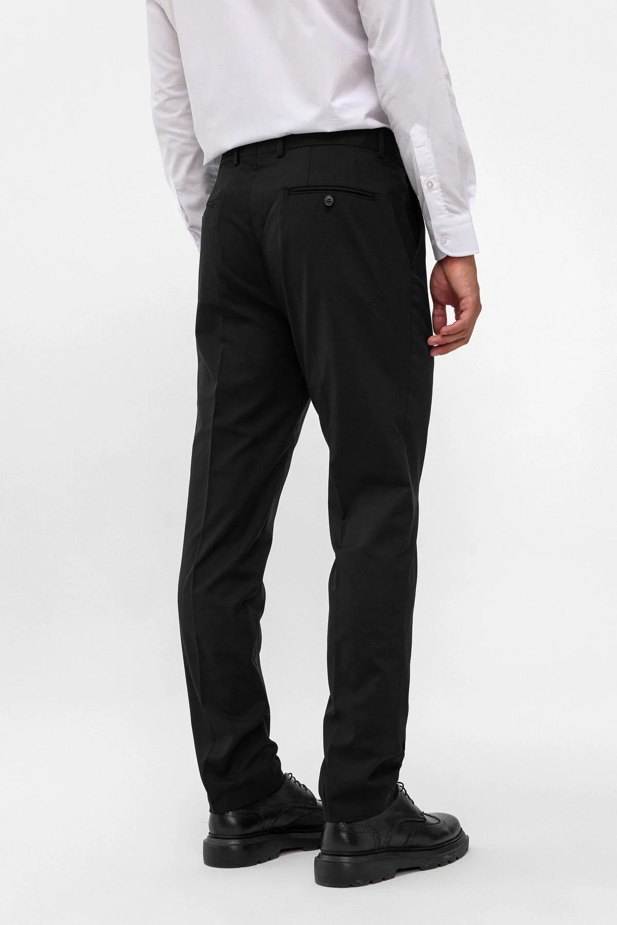 Siyah Slim Fit Düz Pantolon - Görsel 5