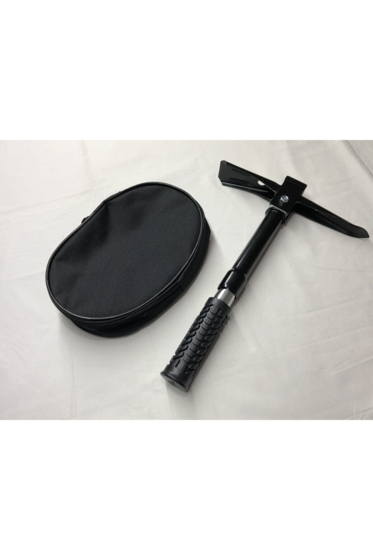 Siyah Taşıma Çantalı Paslanmaz Karbon Çelik Çapa Çekiç Kazma Kese