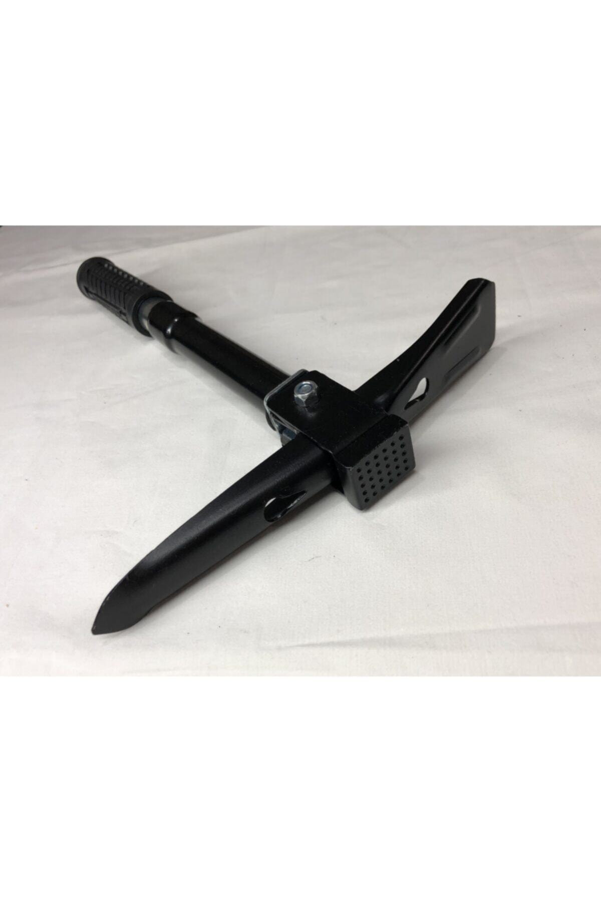 Siyah Taşıma Çantalı Paslanmaz Karbon Çelik Çapa Çekiç Kazma Kese