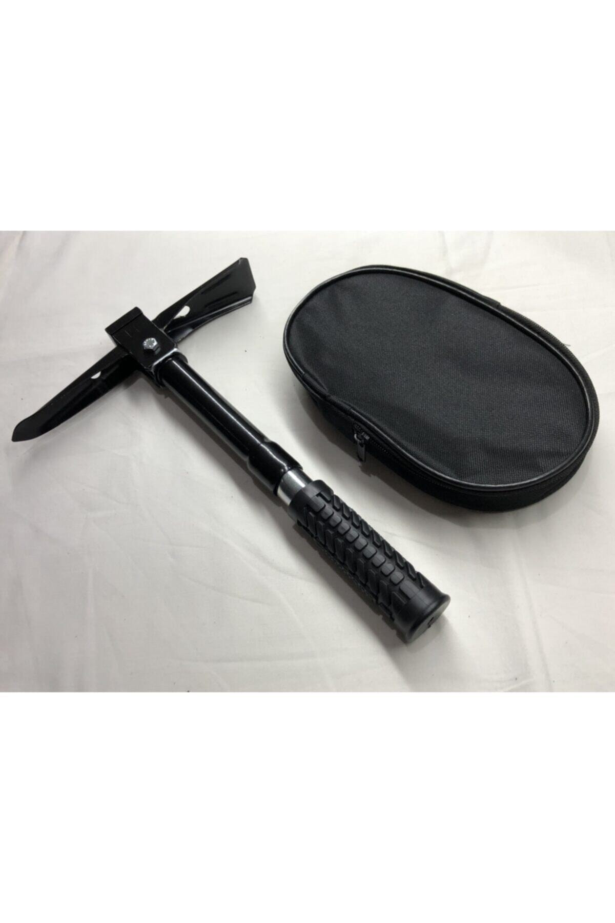 Siyah Taşıma Çantalı Paslanmaz Karbon Çelik Çapa Çekiç Kazma Kese