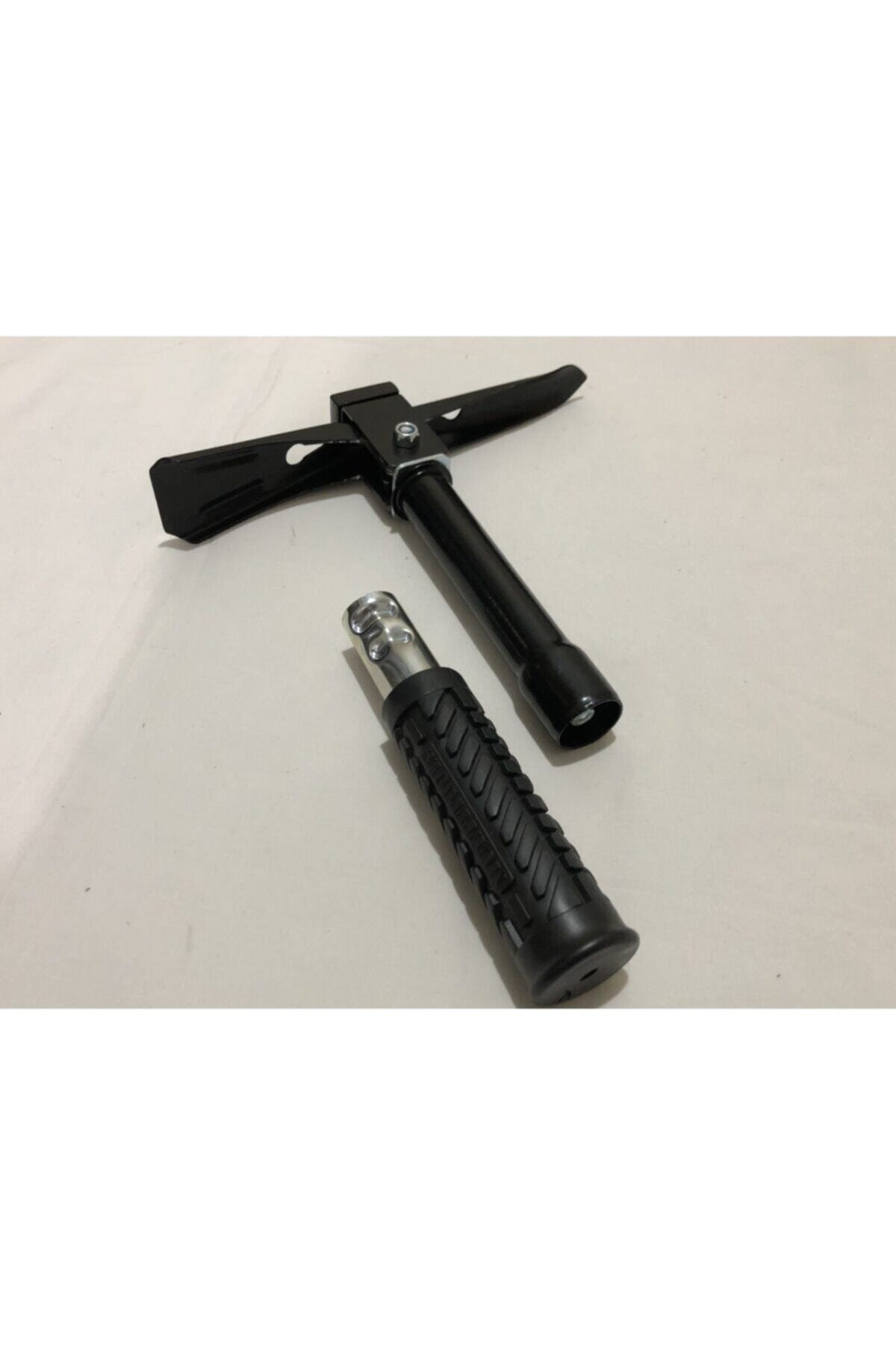 Siyah Taşıma Çantalı Paslanmaz Karbon Çelik Çapa Çekiç Kazma Kese