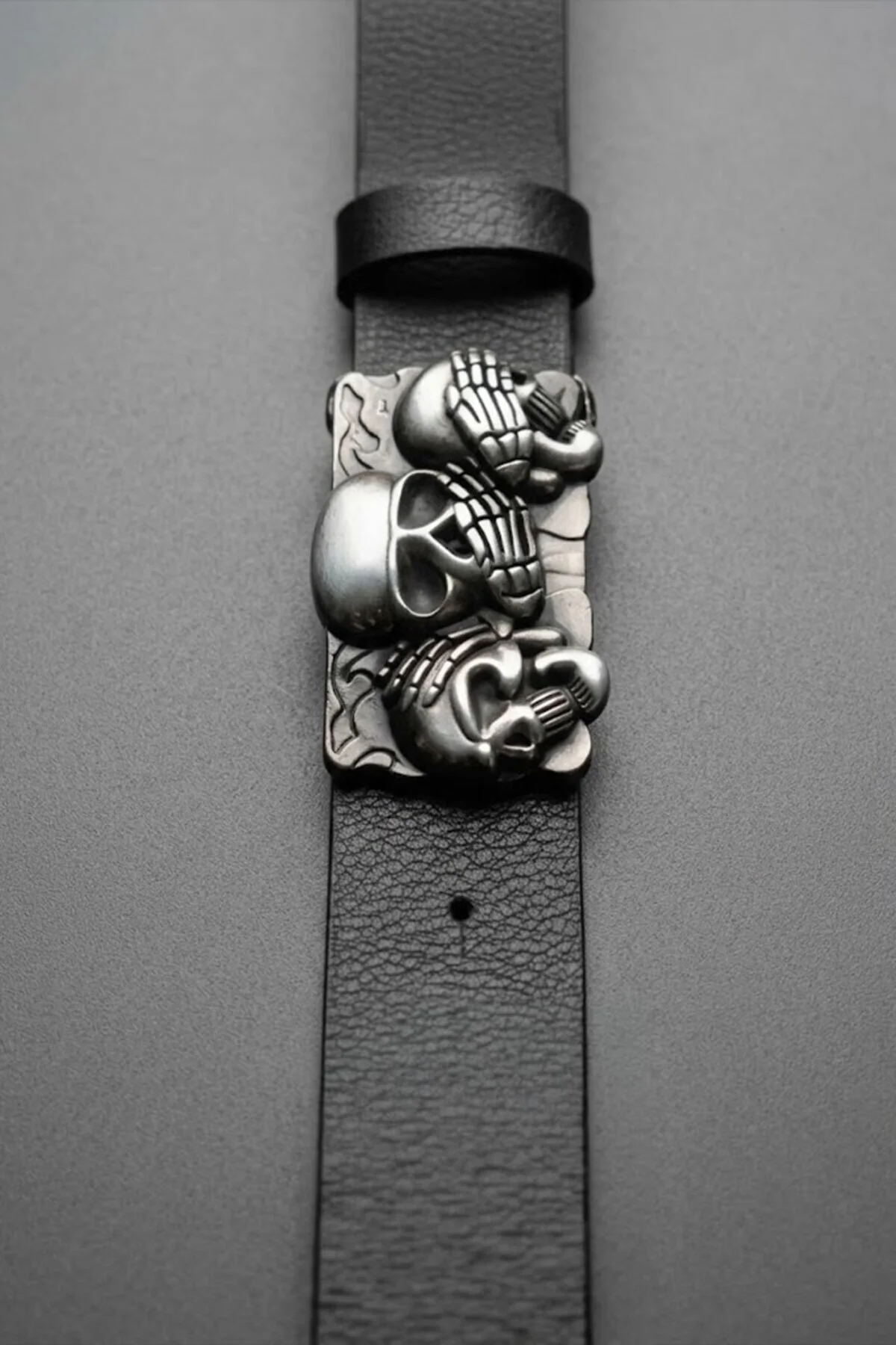 Siyah The Three Wise Skulls Belt Deri Kemer Fiyatı, Yorumları ve Özellikleri