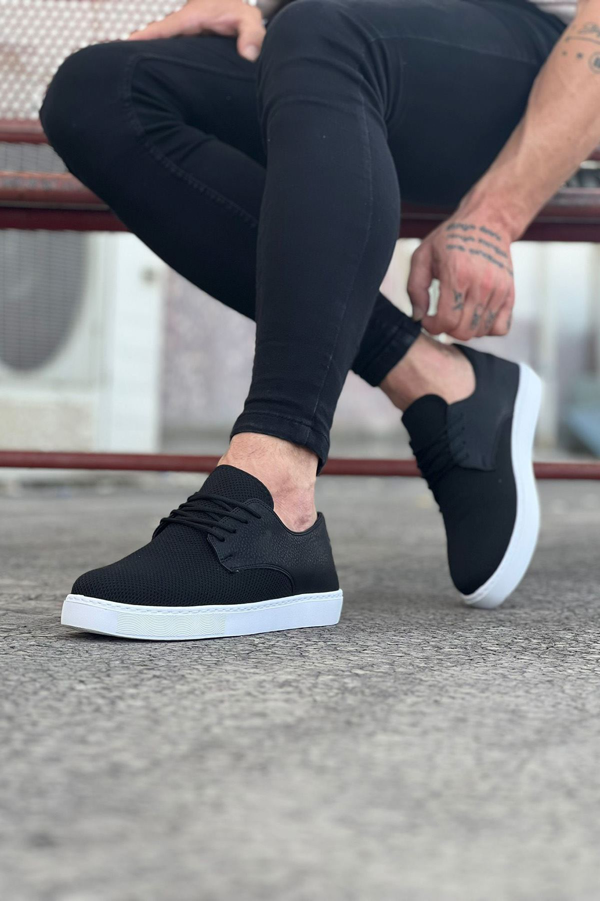 K&A Siyah Triko Erkek Casual Ayakkabı