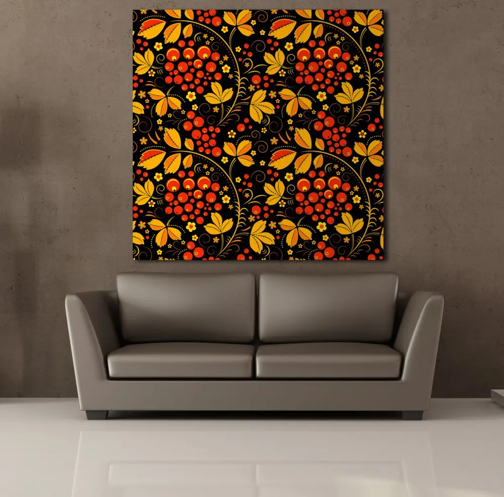 SİYAH TURUNCU KANVAS TABLO