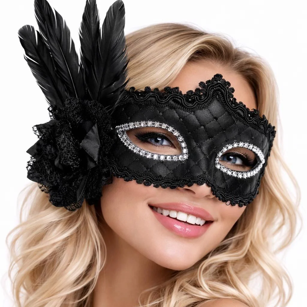 Siyah Tüylü Venedik Lüks Balo Maskesi - Parti ve Karnaval Aksesuarı Fiyatı, Yorumları ve Özellikleri