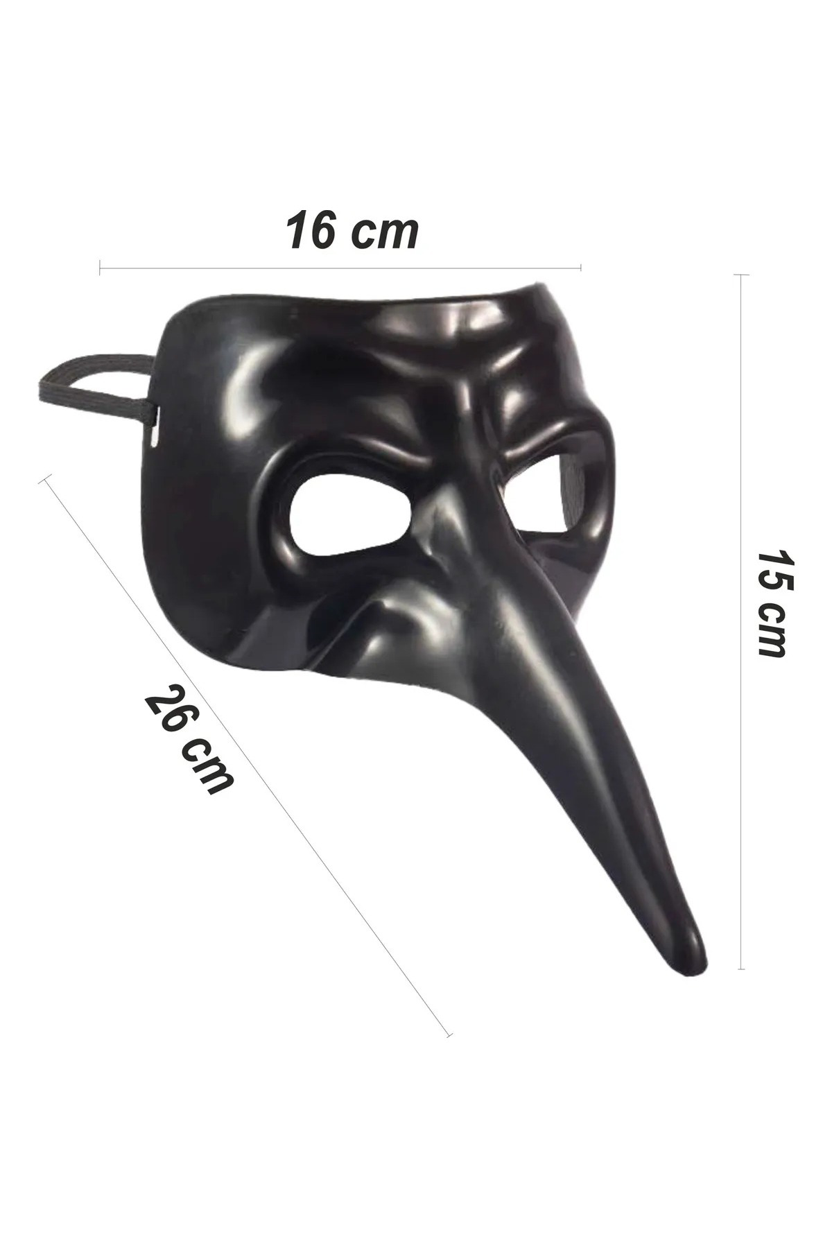 Siyah Uzun B Veba Doktoru Maskesi