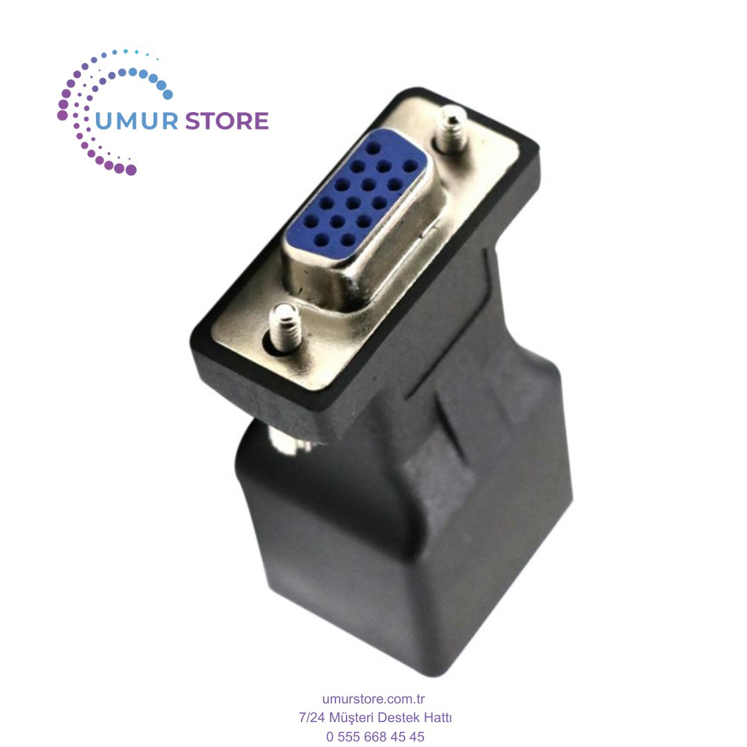 Siyah VGA Genişletici Adaptörü Cat5 / Cat6 / RJ45 Kablosu