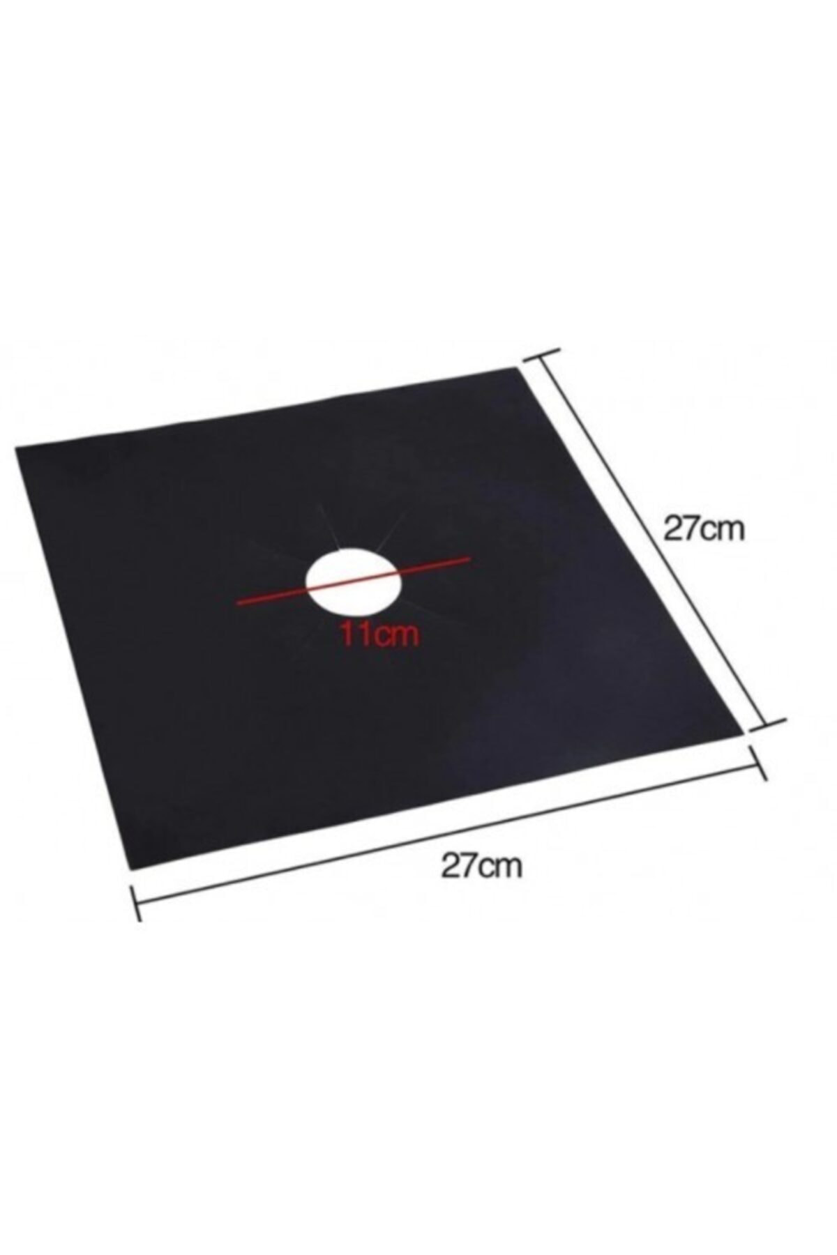 Siyah Yanmaz Yapışmaz Ocak Koruyucu Folyo Set 4lü