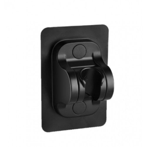 Siyah Yapışkanlı Duş Başlığı Tutucu Deliksiz Montaj Modern Banyo