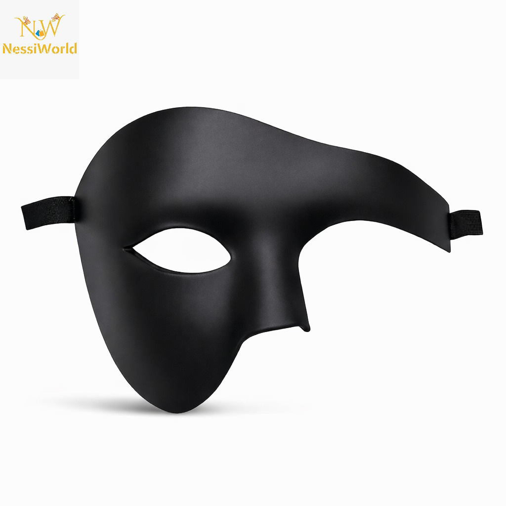 Siyah Yarım Erkek Maske – Phantom Parti &amp; Balo Maskesi