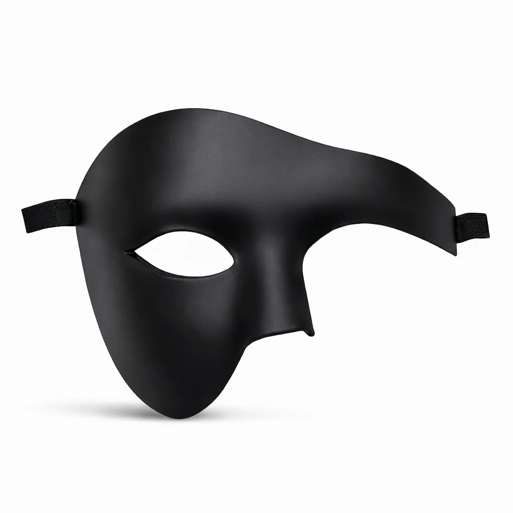 Siyah Yarım Erkek Maske – Phantom Parti &amp; B Maskesi