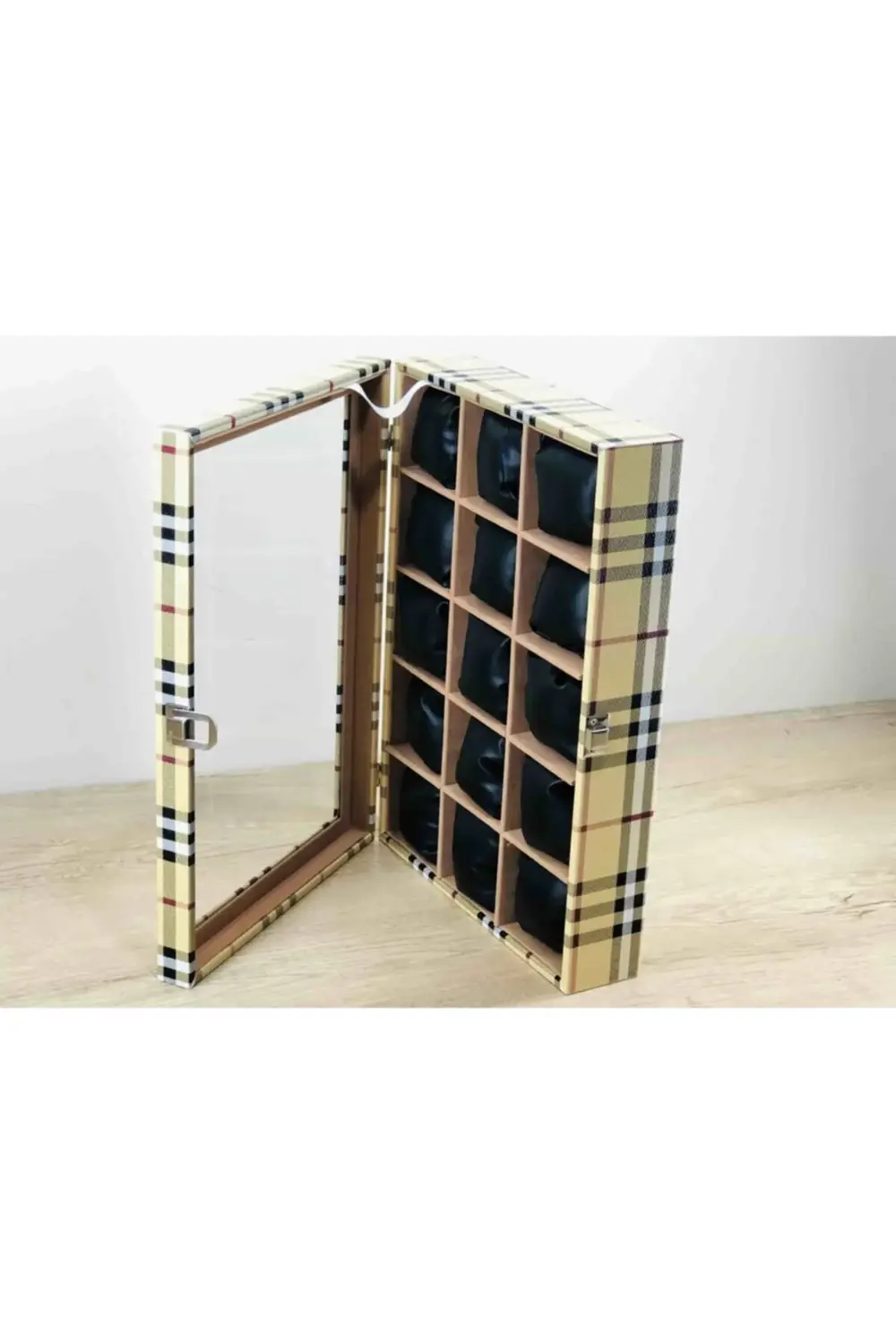 Siyah Yastıklı El Yapımı Burberrys Sarısı 15 Farklı Saat Koyabile