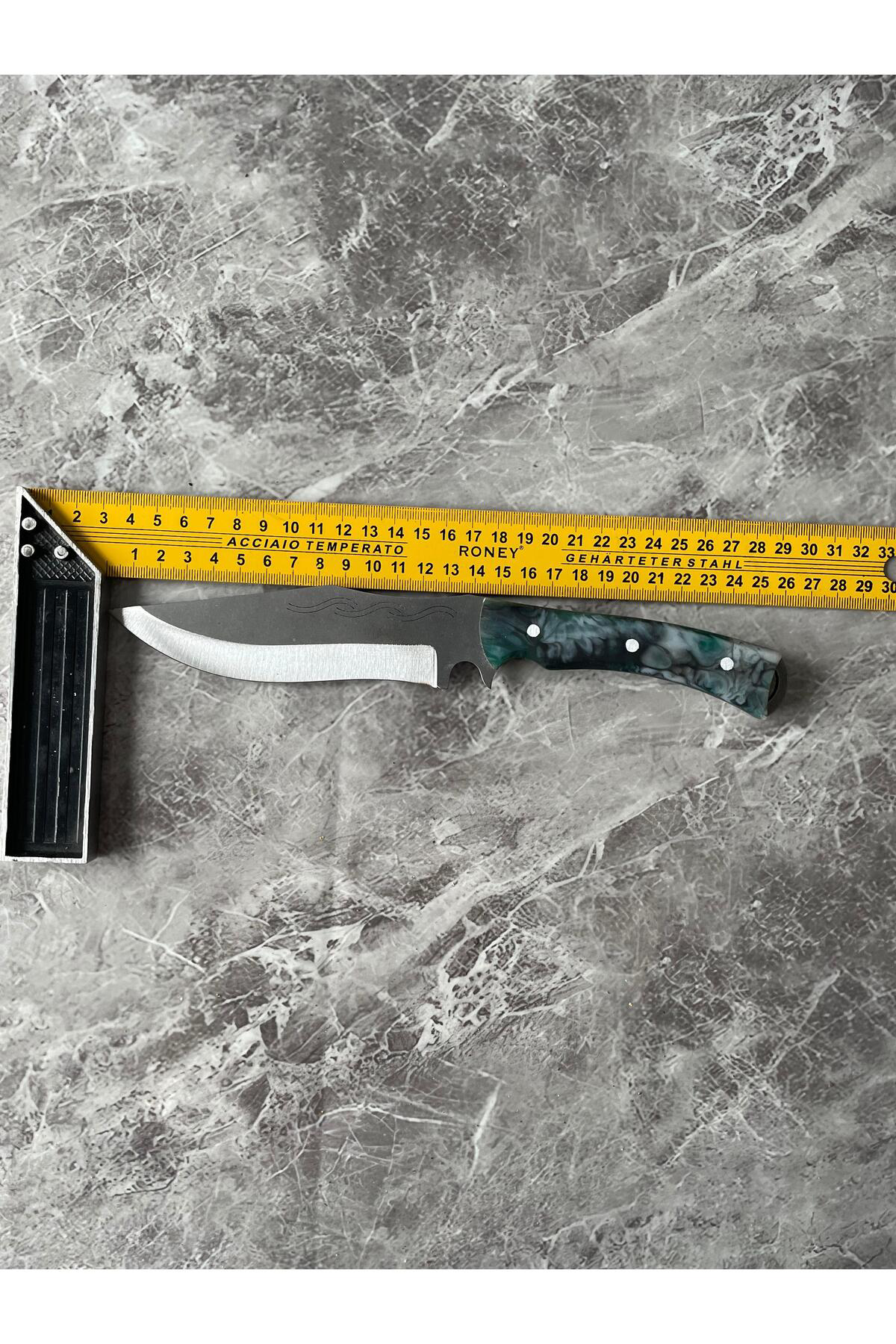 Siyah-Yeşil Epoksi Kabze Kamp Bıçağı – Kılıflı | Outdoor, Hediyel