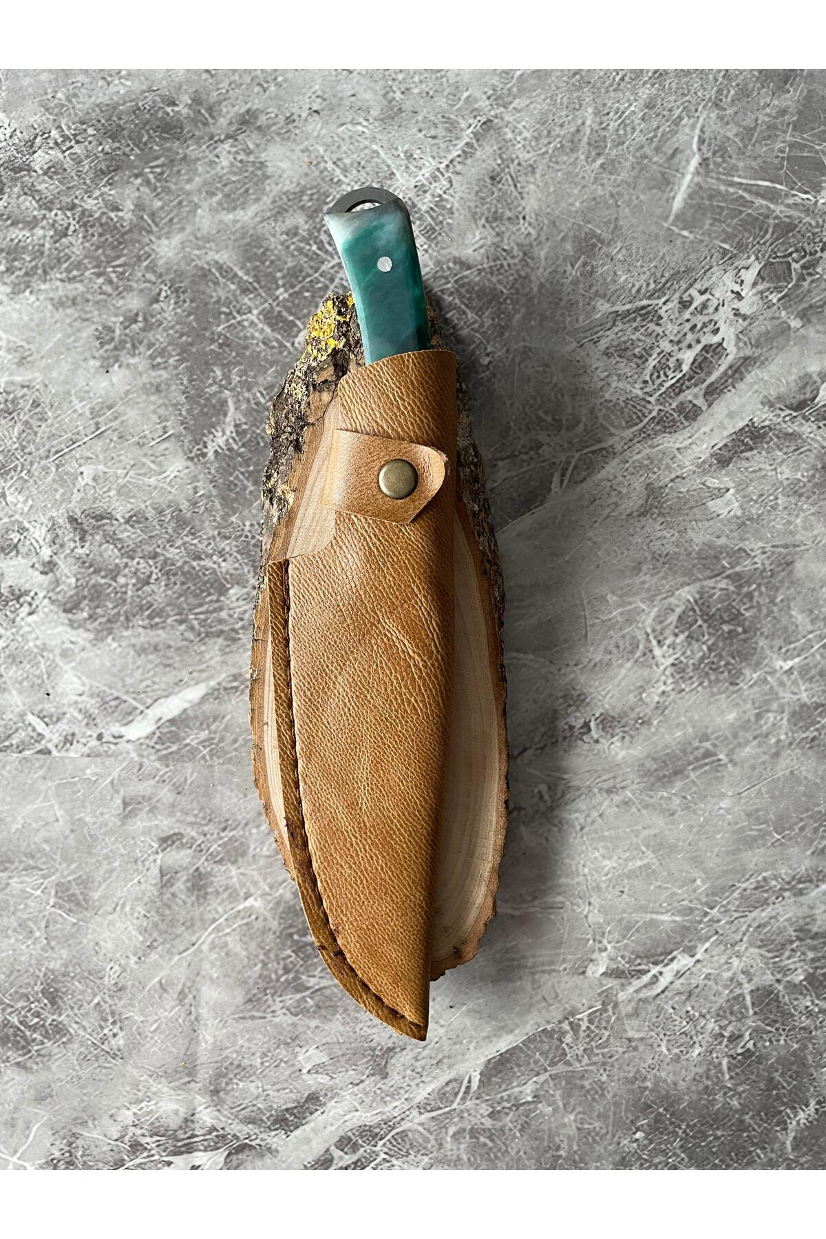 Siyah-Yeşil Epoksi Kabze Kamp Bıçağı – Kılıflı | Outdoor, Hediyel