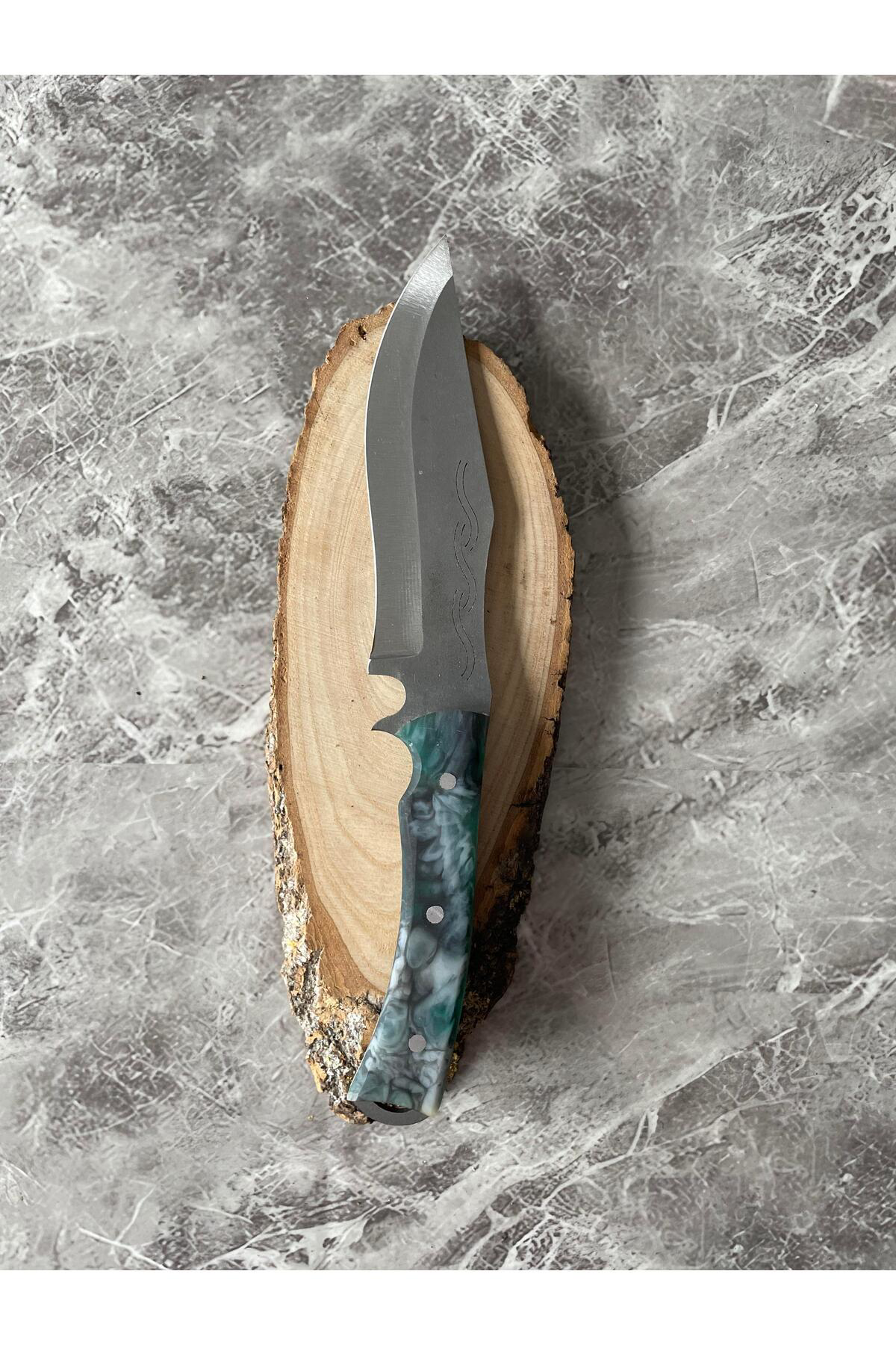 Siyah-Yeşil Epoksi Kabze Kamp Bıçağı – Kılıflı | Outdoor, Hediyel