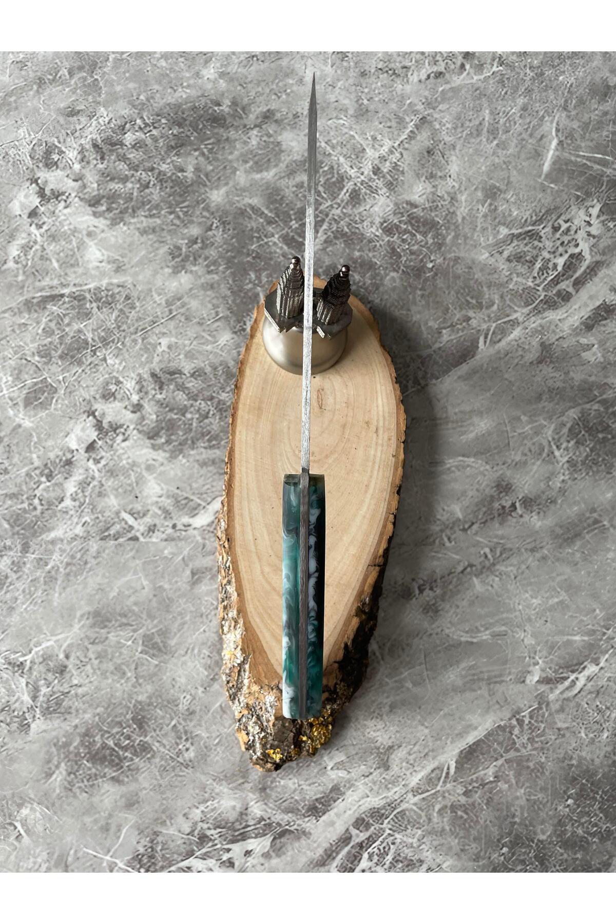 Siyah-Yeşil Epoksi Kabze Kamp Bıçağı – Kılıflı | Outdoor, Hediyel