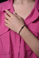 Tükkan Accessories Siyah Yilan Figür Zirkon Taş Yayli Kelepçe Çelik Bileklik-Keztçbi