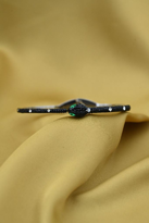 Tükkan Accessories Siyah Yilan Figür Zirkon Taş Yayli Kelepçe Çelik Bileklik-Keztçbi
