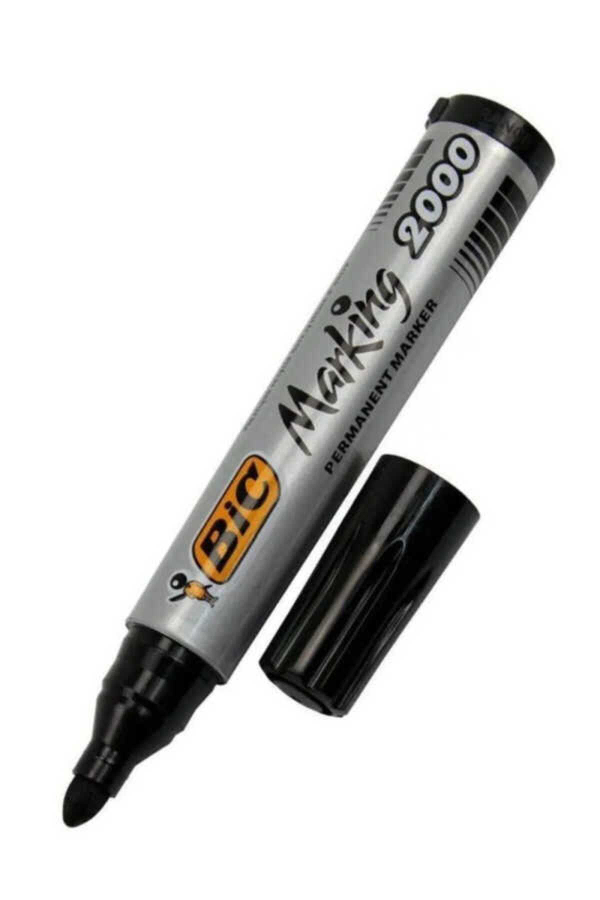 Bic Siyah Yuvarlak Uç Permanent Koli Kalemi 2000