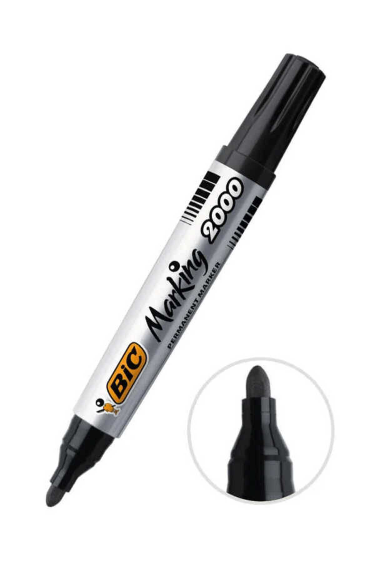 Bic Siyah Yuvarlak Uç Permanent Koli Kalemi 2000