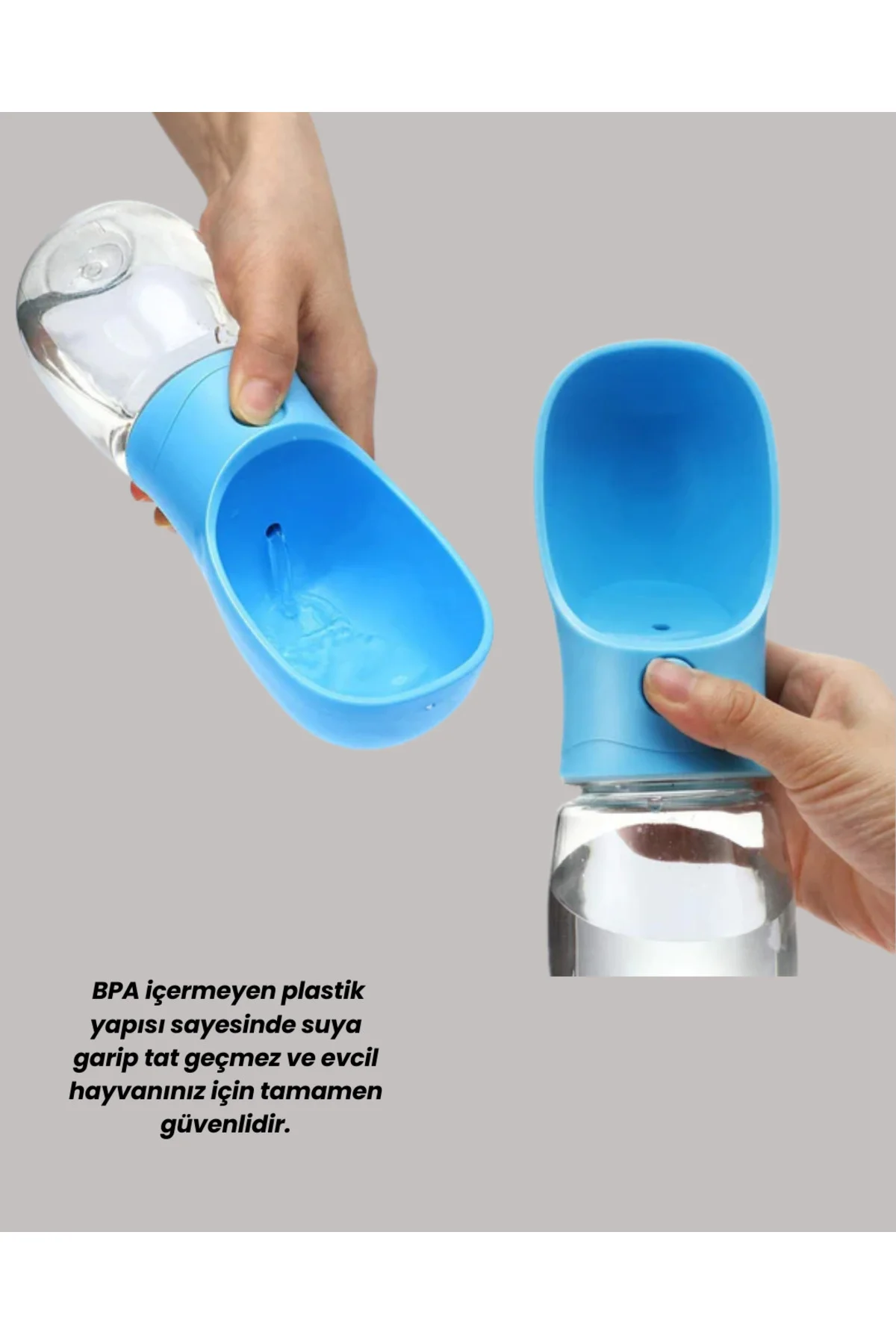 Sızdırma Önleyici Silikon Halkalı Pet Su Dispenseri Gezi Seyahat 