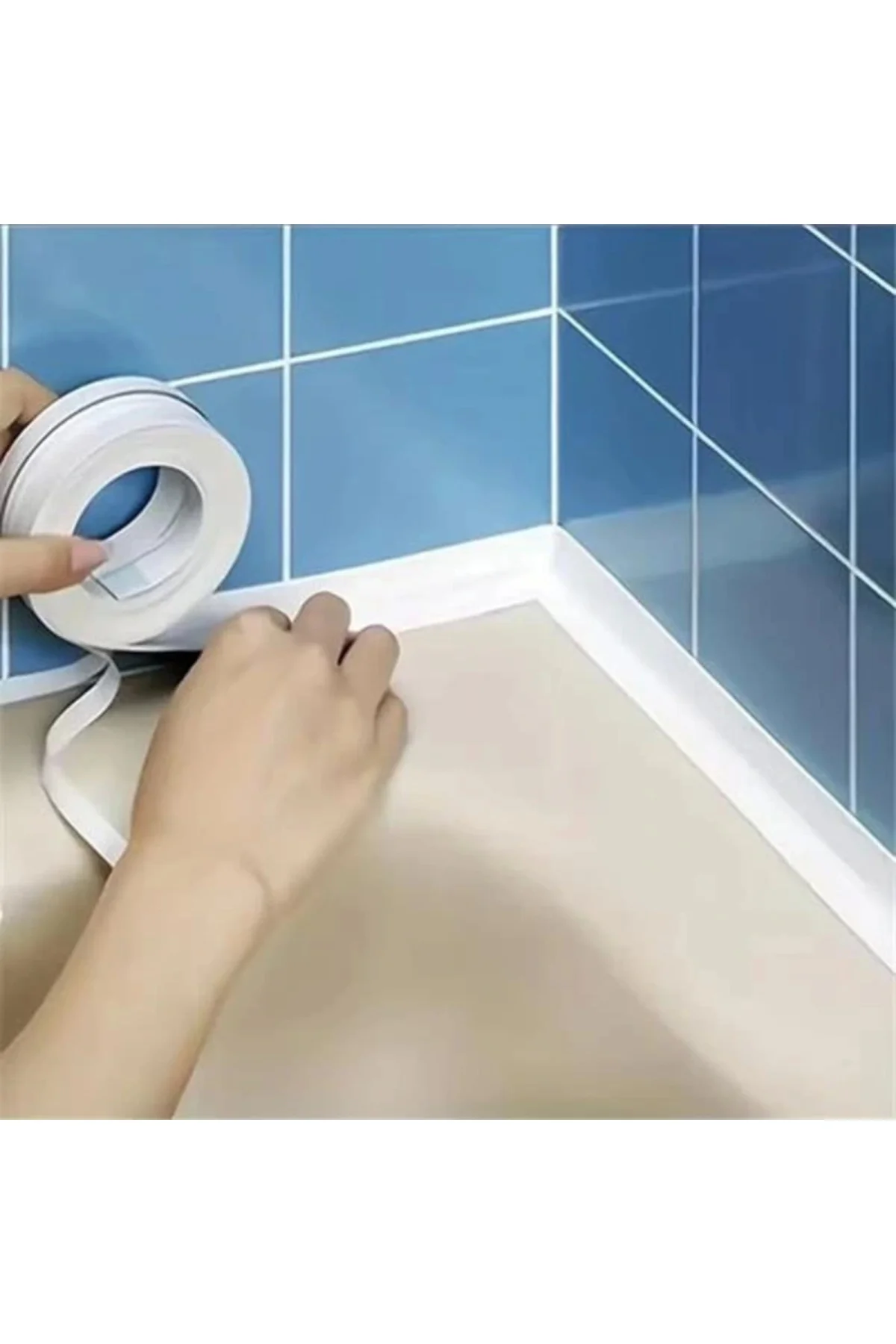 Sızdırmaz Derz Bandı 3.2 M Banyo Küvet Mutfak Lavabo Beyaz Su Sızdırmaz Bant Su Geçirmez Kena