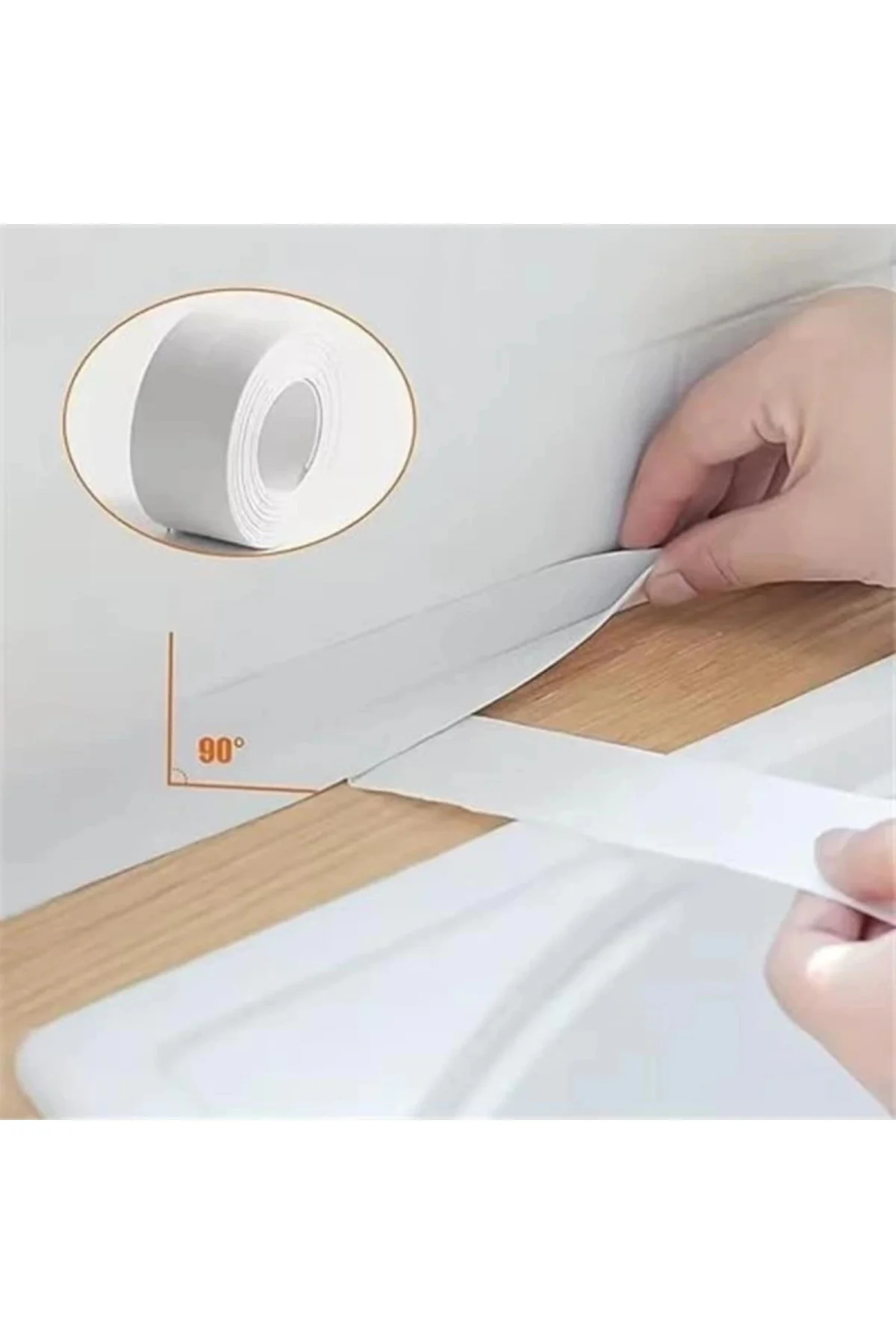 Sızdırmaz Derz Bandı 3.2 M Banyo Küvet Mutfak Lavabo Beyaz Su Sızdırmaz Bant Su Geçirmez Kena
