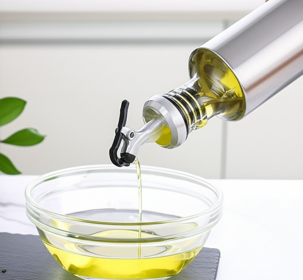 Sızdırmaz Yağdanlık 350ml Borosilikat Cam & Paslanmaz Çelik Mutfa Sızdırmaz Yağdanlık 350ml Borosilikat Cam & Paslanmaz Çelik Mutfa