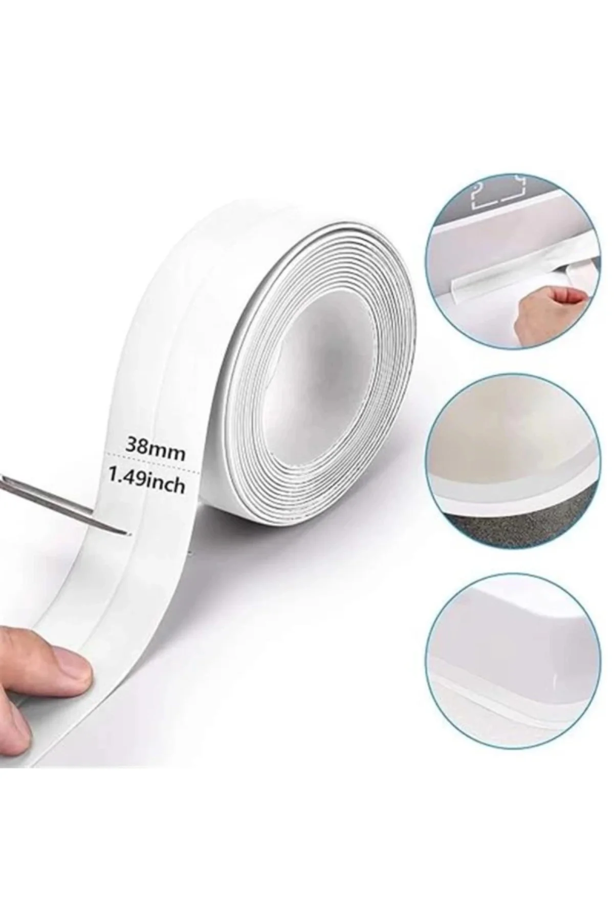 Sızdırmazlık Bandı Banyo Mutfak Lavabo Küvet Duş Teknesi Su Geçirmez Kenar Bant (320 cm)