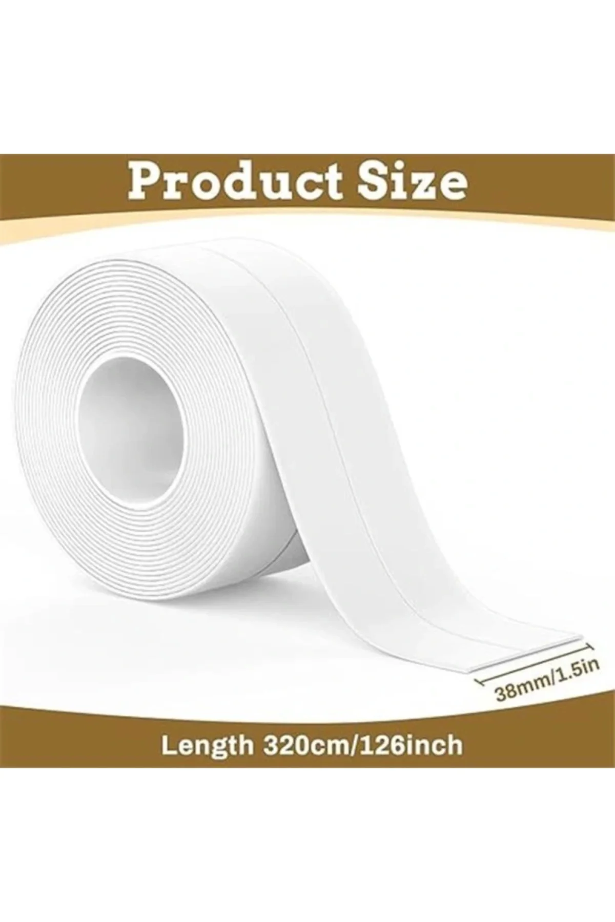 Sızdırmazlık Bandı Banyo Mutfak Lavabo Küvet Duş Teknesi Su Geçirmez Kenar Bant (320 cm)