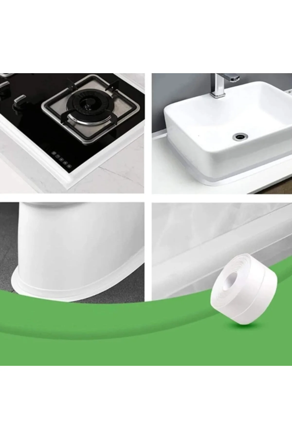 Sızdırmazlık Bandı Lavabo Bantı Banyo Mutfak Lavabo Küvet Duş Teknesi Su Geçirmez Kenar Bant