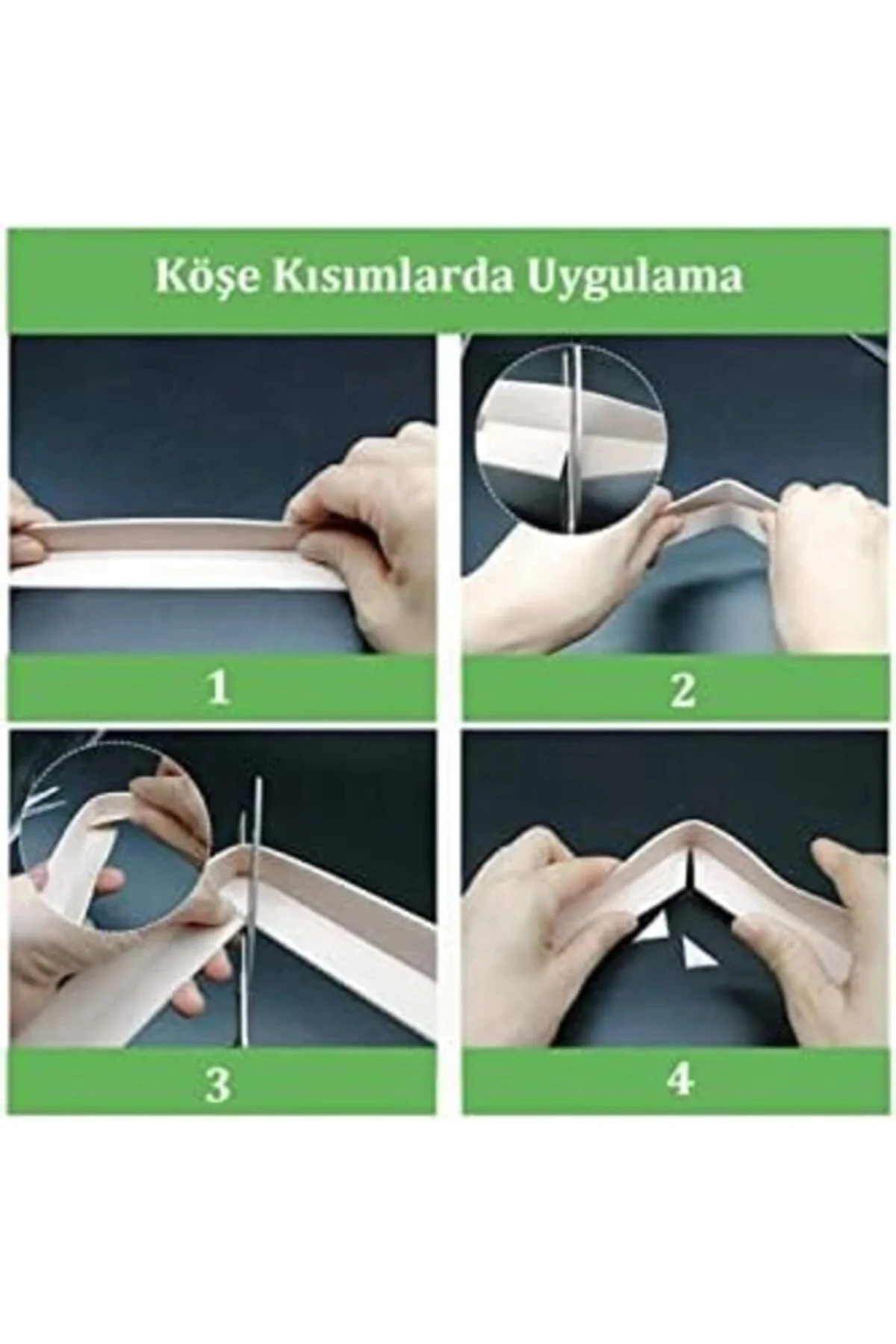 Sızdırmazlık Bandı Lavabo Bantı Banyo Mutfak Lavabo Küvet Duş Teknesi Su Geçirmez Kenar Bant