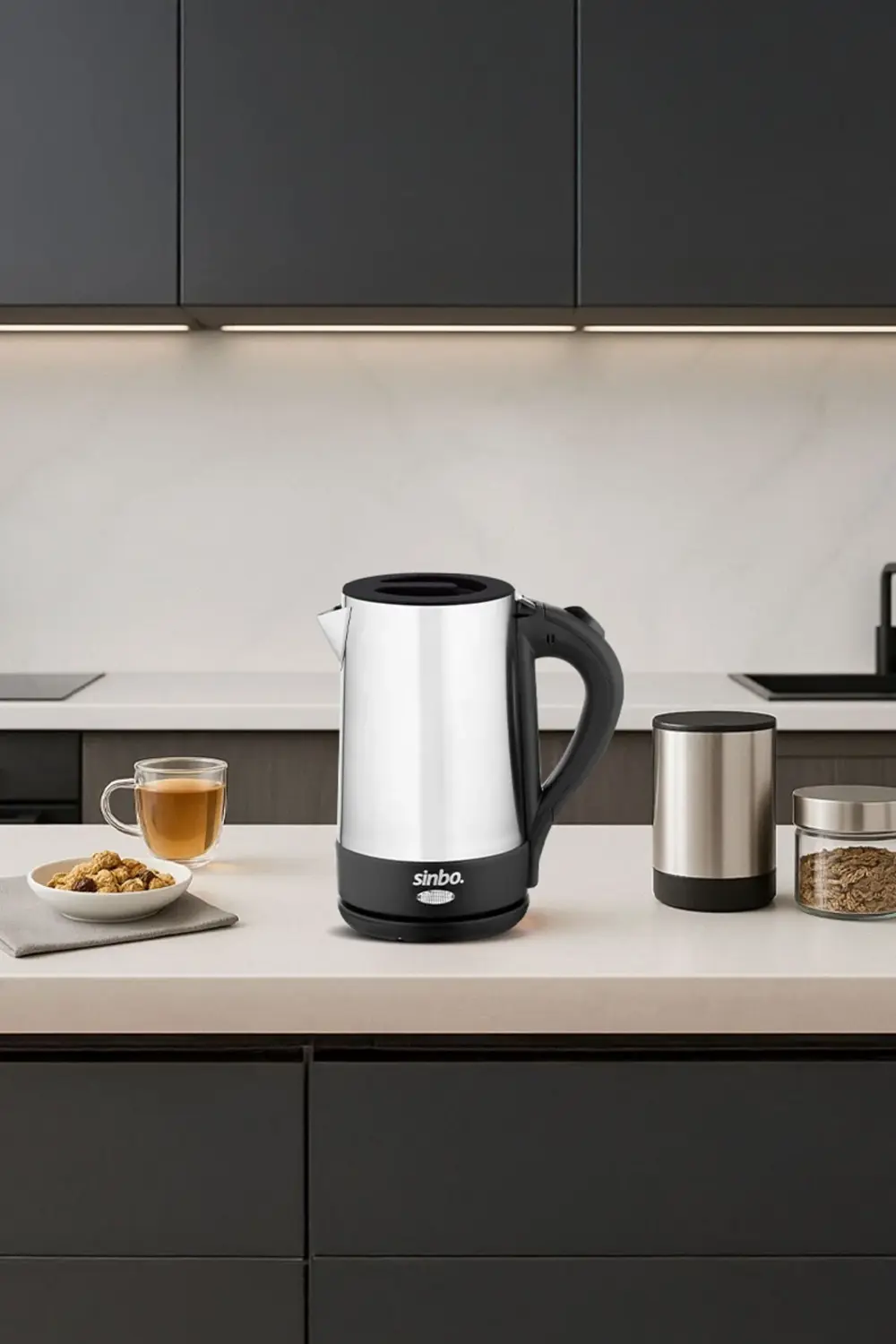SK-8022 Kablosuz Su Isıtıcı Paslanmaz Çelik Kettle